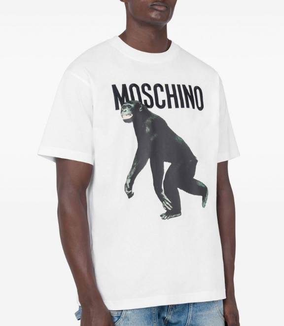 MOSCHINO 모스키노 로고 프린트 티셔츠